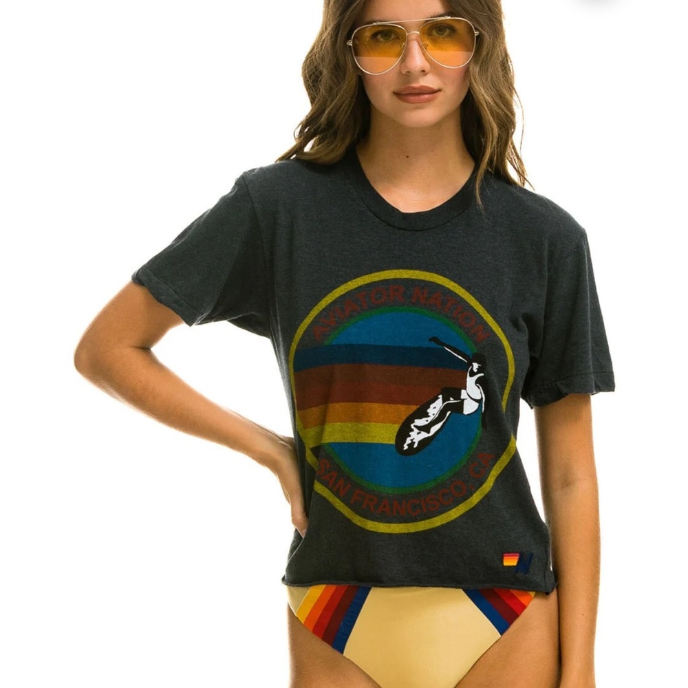 Aviator Nation boyfriend tee small. Work once